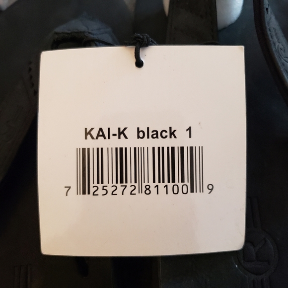 REDVOLUTION New Kids Classic PU Flip Flop Boys Kai Beach Sandals Kai Black SZ 1 - Picture 5 of 6